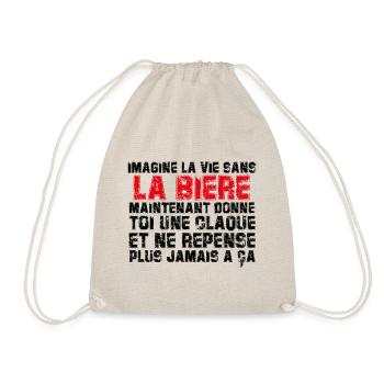 IMAGINE LA VIE SANS LA BIÈRE - Sac de sport léger - nature - Devant