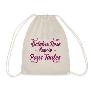 Octobre Rose Espoir Pour Toutes - Sac de sport léger - nature - Devant
