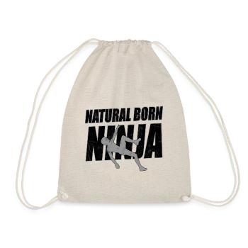 Natural Born Ninja - Turnbeutel - Natur - Vorne
