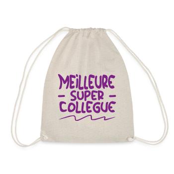 Meilleure Super Collègue Humour Femme - Sac de sport léger - nature - Devant
