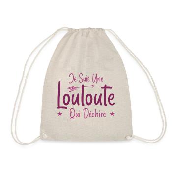 Je suis une Louloute qui Déchire - Sac de sport léger - nature - Devant