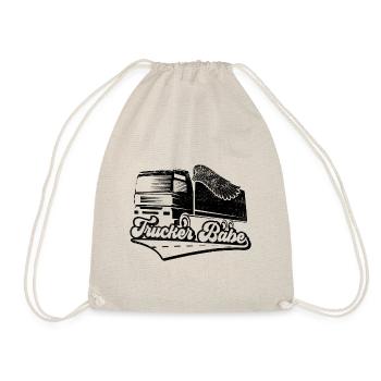 Truckerin Trucker Babe LKW Truck Fahrerin - Turnbeutel - Natur - Vorne