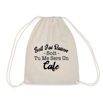 café humour | café - Sac de sport léger - nature - Devant
