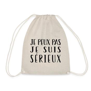 Je Peux Pas Je Suis Sérieux - Sac de sport léger - nature - Devant
