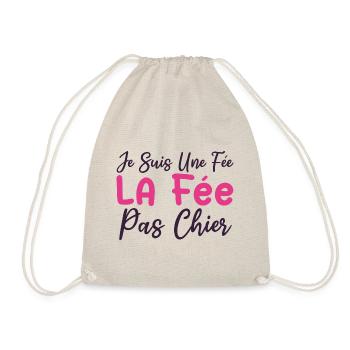 Je suis une fée la fée pas chier - Sac de sport léger - nature - Devant