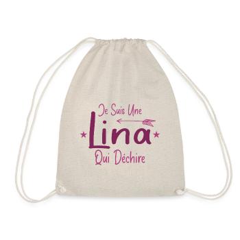 Je Suis Une Lina Qui Déchire - Sac de sport léger - nature - Devant