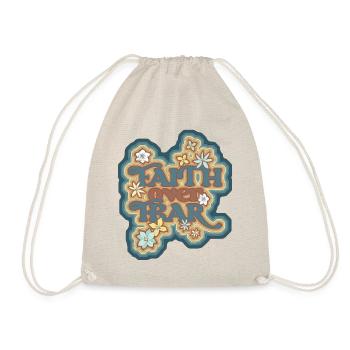Faith over fear - Drawstring Bag - nature - Front