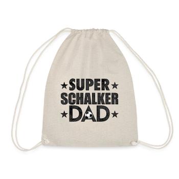 Super Schalker Dad Vatertags Geschenkidee - Turnbeutel - Natur - Vorne