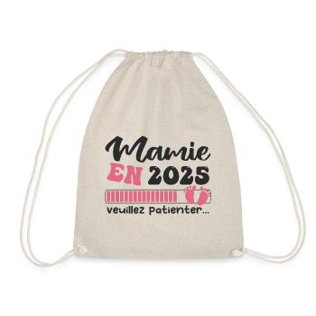 Mamie en 2025 | Cadeau future mamie 2025 Cadeau - Sac de sport léger - nature - Devant