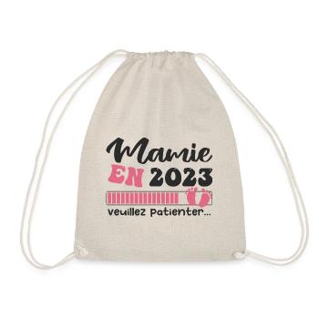 Mamie en 2023 | Cadeau future mamie 2023 Cadeau - Sac de sport léger - nature - Devant