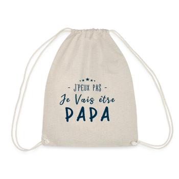 Je peux pas je vais être PAPA - Sac de sport léger - nature - Devant