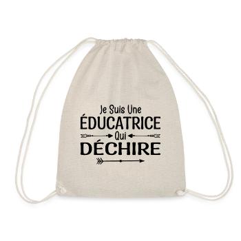 Je Suis Une Éducatrice Qui Déchire - Sac de sport léger - nature - Devant