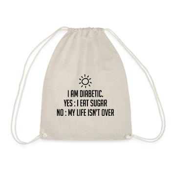 I am diabetic - Drawstring Bag - nature - Front
