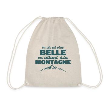 La Vie Est Plus Belle En Allant à La Montagne - Sac de sport léger - nature - Devant