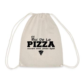 Roi de la pizza | cadeau drôle pizzaiolo - Sac de sport léger - nature - Devant