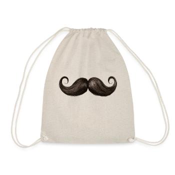 Vintage Moustache - Turnbeutel - Natur - Vorne