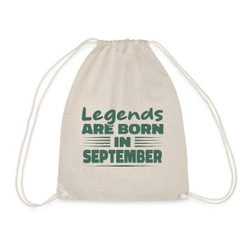 Legends are born in September - Drawstring Bag - nature - Front