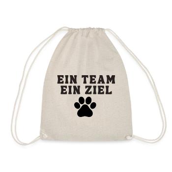 Ein Team ein Ziel Hundesport Hundeliebhaber Hund - Turnbeutel - Natur - Vorne