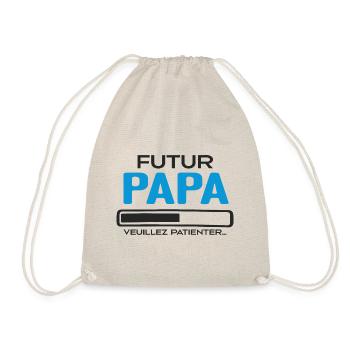 Futur papa Idée Cadeau Futur Père - Sac de sport léger - nature - Devant