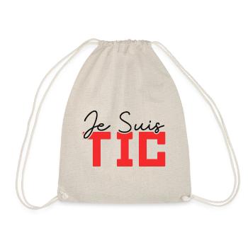 Je Suis TIC | TIC TAC Duo Drôle Cadeau - Sac de sport léger - nature - Devant