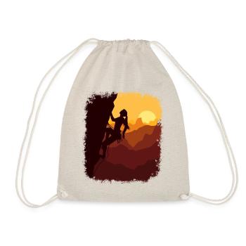 Real Girls Climbing - Drawstring Bag - nature - Front