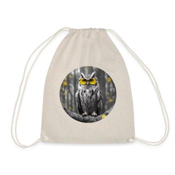 Cool owl sees it all - Drawstring Bag - nature - Front
