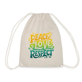 Peace Love Respect T-shirt - Drawstring Bag - nature - Front