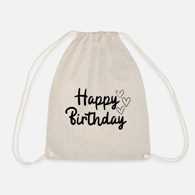 Happy birthday - Turnbeutel - Natur