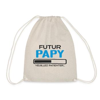 Futur Papy Veuillez Patienter - Idée Cadeau Papy - Sac de sport léger - nature - Devant