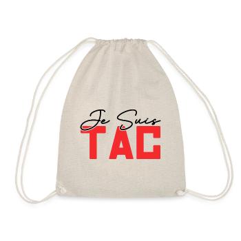 Je Suis TAC | TAC TIC Duo Drôle Cadeau - Sac de sport léger - nature - Devant