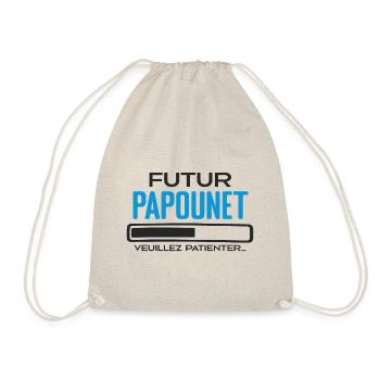 Futur Papounet Cadeau Fete des Peres Papa - Sac de sport léger - nature - Devant