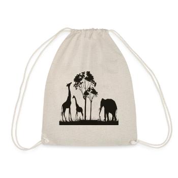 Tiere aus Afrika - Turnbeutel - Natur - Vorne