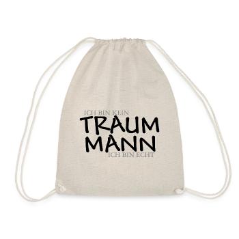 kein traummann schwarz - Turnbeutel - Natur - Vorne