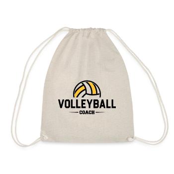 Volleyball coach gift | Coach Volleyball - Drawstring Bag - nature - Front