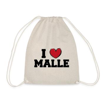 I love malle - Turnbeutel - Natur - Vorne