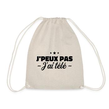 J'Peux Pas J'Ai Télé - Humour - Sac de sport léger - nature - Devant