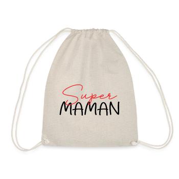 Je suis Une Super Maman | Fête Des Mères - Sac de sport léger - nature - Devant