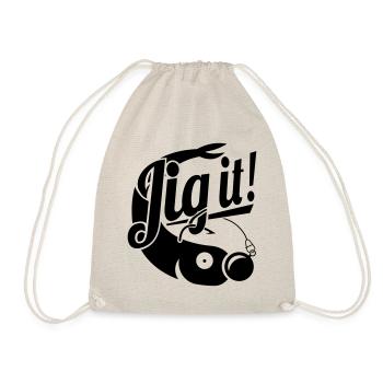 Jig it! Raubfisch Gummifisch - Angeln, Angler - Turnbeutel - Natur - Vorne