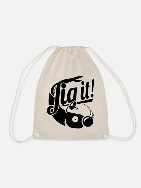 Jig it! Raubfisch Gummifisch - Angeln, Angler - Turnbeutel - Natur