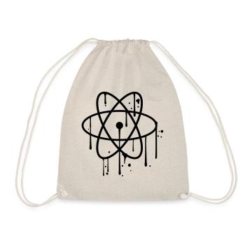 graffiti tropfen spray atom symbol zeichen cool kr - Turnbeutel - Natur - Vorne