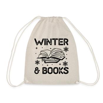 Winter and Reading Books Nature Winter Season - Drawstring Bag - nature - Front