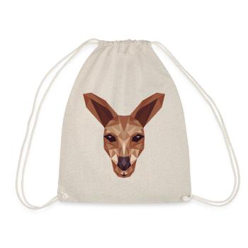 Kangaroo Art Puristisches Wildtier Australisches - Turnbeutel - Natur - Vorne