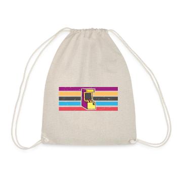 Gamer Vintage Retro | Gaming Arcade - Drawstring Bag - nature - Front