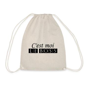 t shirt c'est moi le boss. Cadeau patron - Sac de sport léger - nature - Devant
