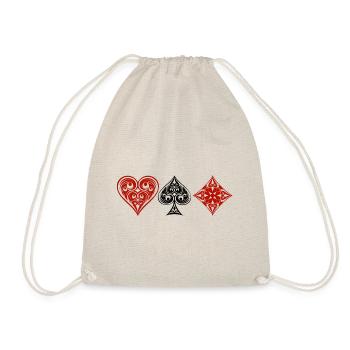 Poker - Turnbeutel - Natur - Vorne
