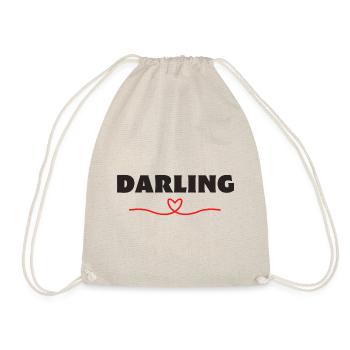 Darling Be Me Valentine - Drawstring Bag - nature - Front