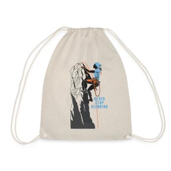 Never Stop Climbing (Girls Edition) - Turnbeutel - Natur - Vorne