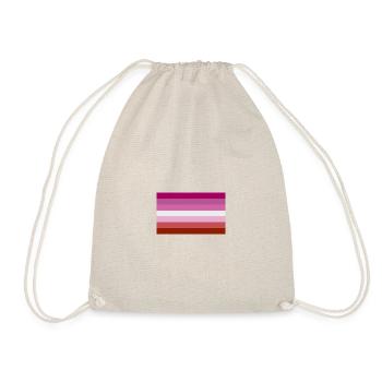 Lesbian flag without lips - Drawstring Bag - nature - Front