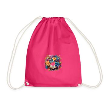 Page Spells - Drawstring Bag - fuchsia - Front