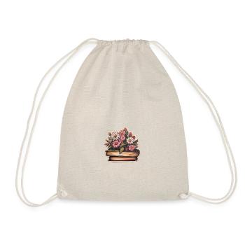 Books Sticker - Drawstring Bag - nature - Front